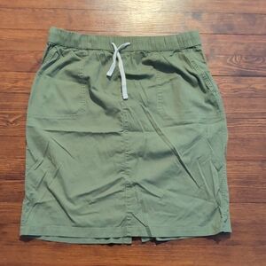 Pact Olive Elastic Waist Skirt